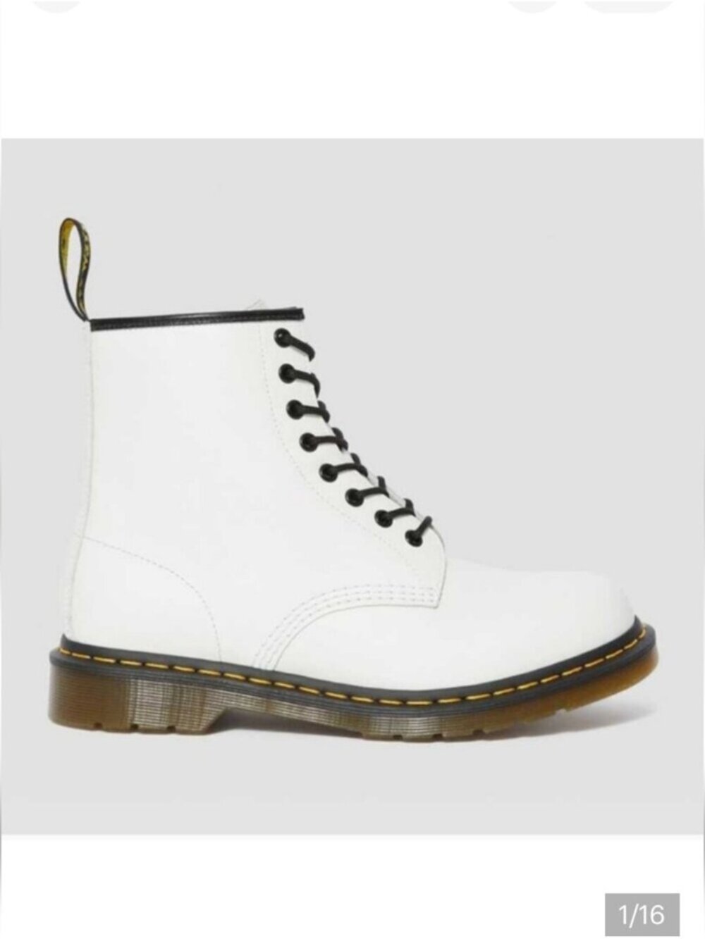 Dr Martens White Smooth Boots